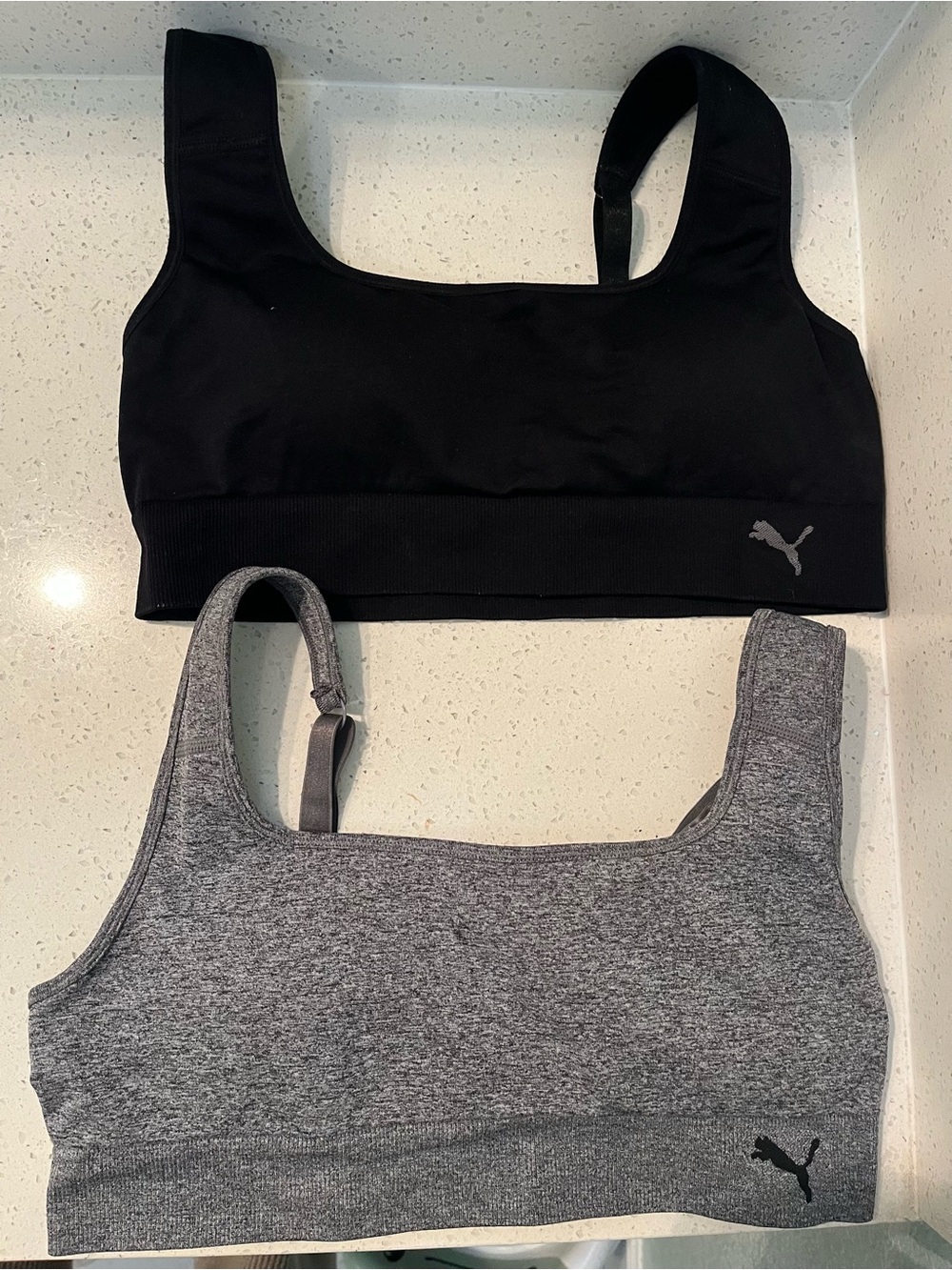 PUMA Women’s Seamless Sports Bra - Black & Gray